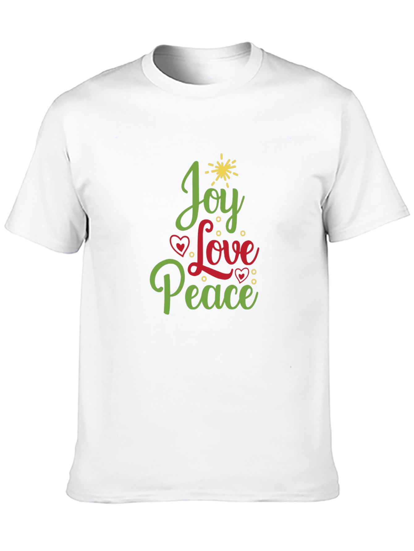 Joy Love Peace Christmas Holiday Graphic Tee