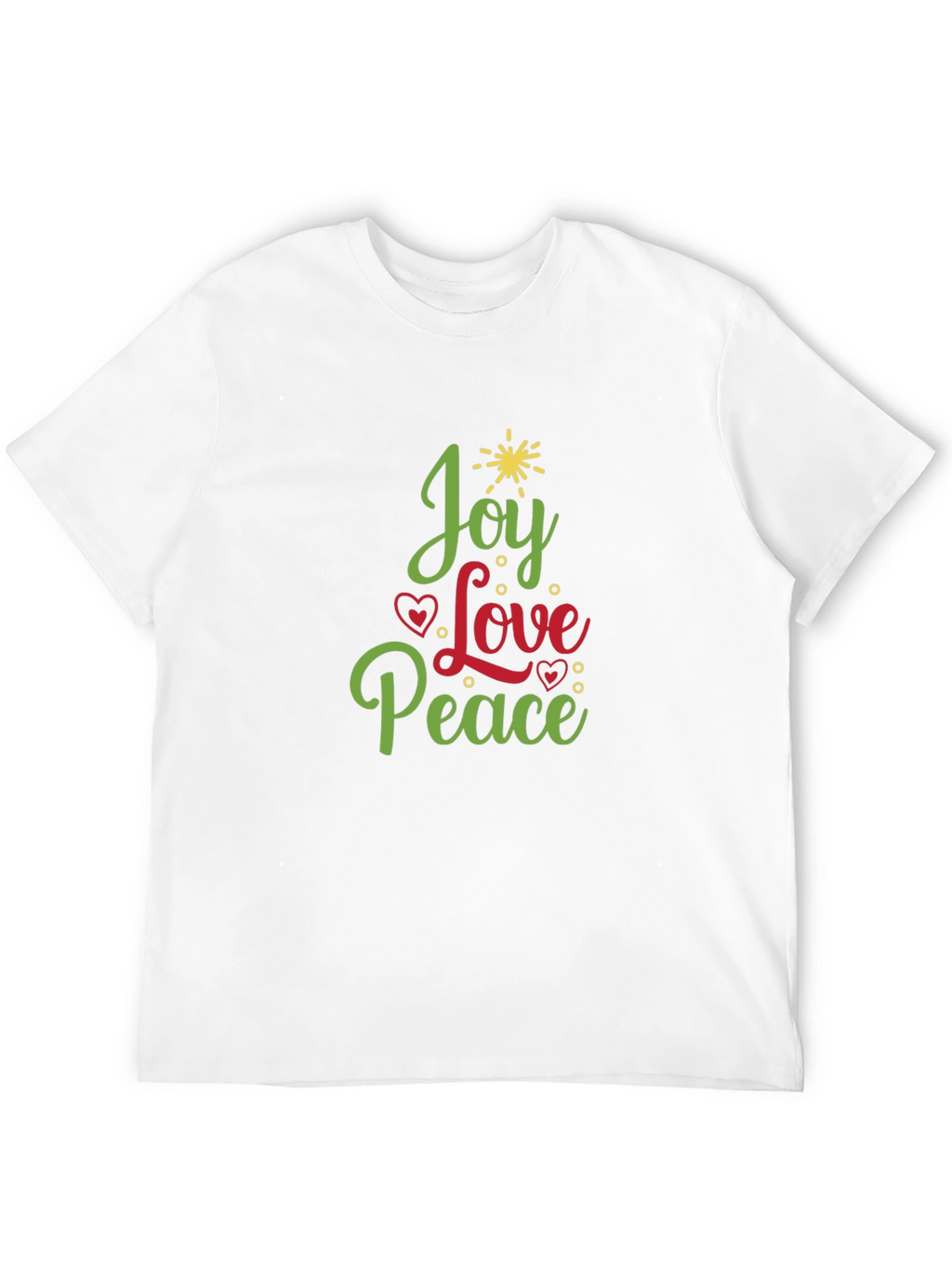 Joy Love Peace Christmas Holiday Graphic Tee