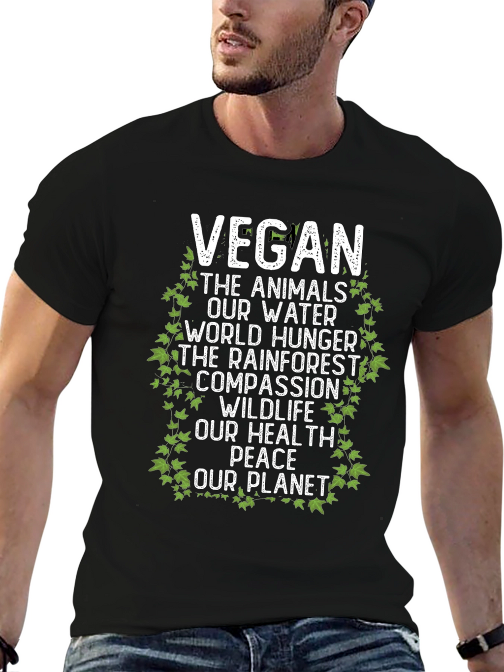 Vegan T-Shirt - Animals Water Planet