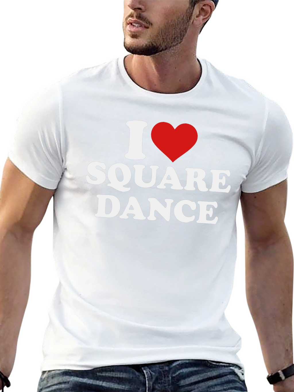I Heart Square Dance Black T-Shirt