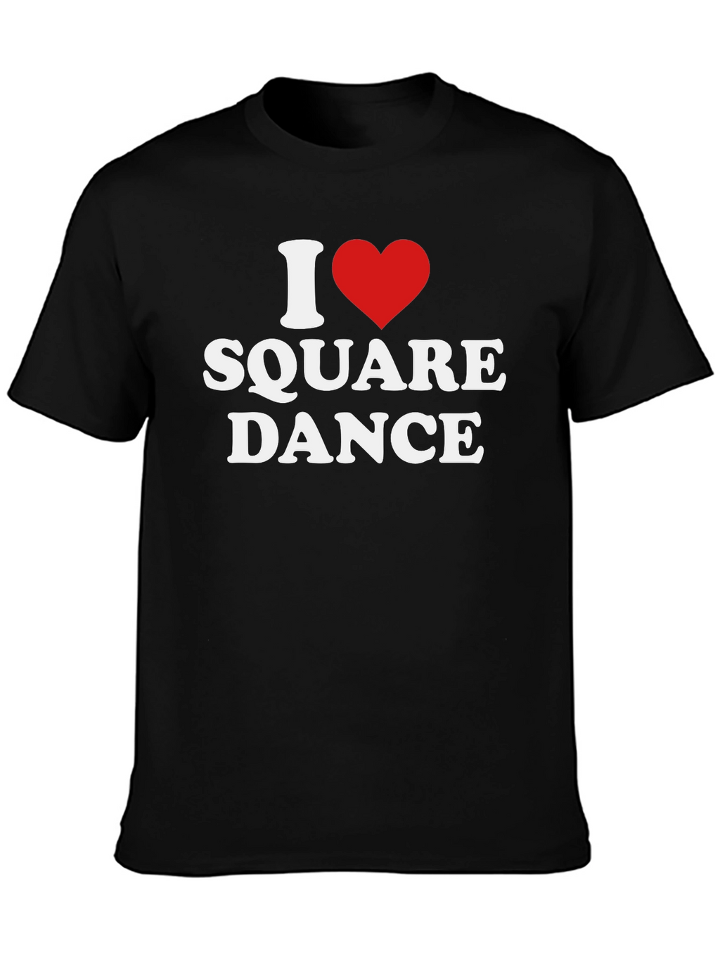 I Heart Square Dance Black T-Shirt