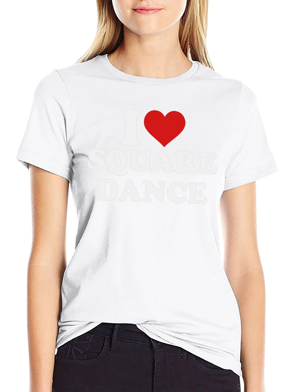 I Heart Square Dance Black T-Shirt