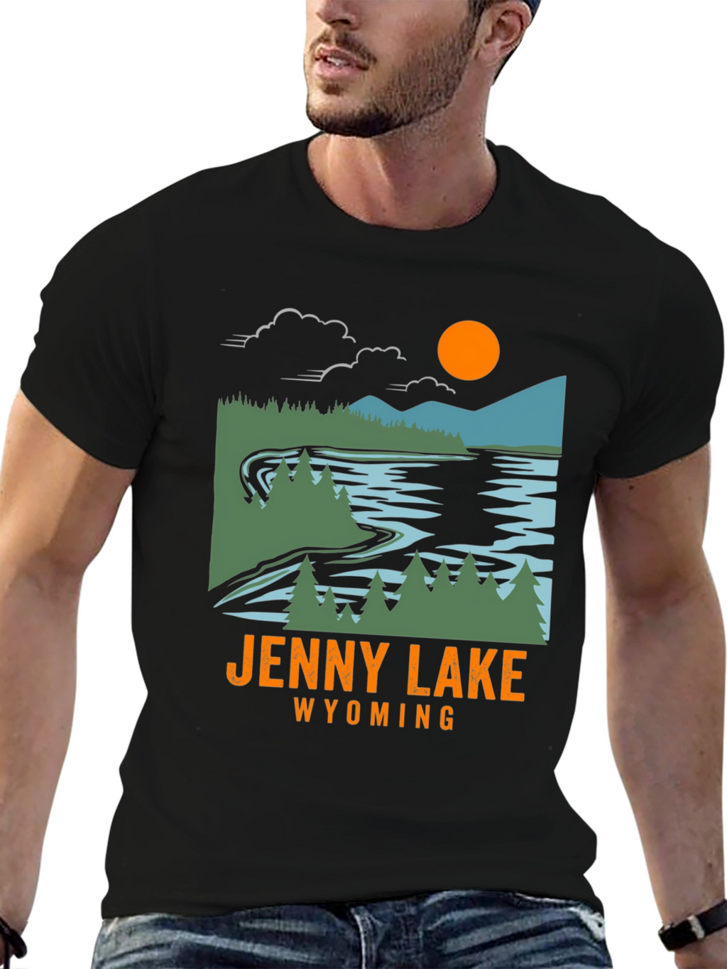 Jenny Lake Wyoming T-Shirt - Nature Inspired Graphic Tee