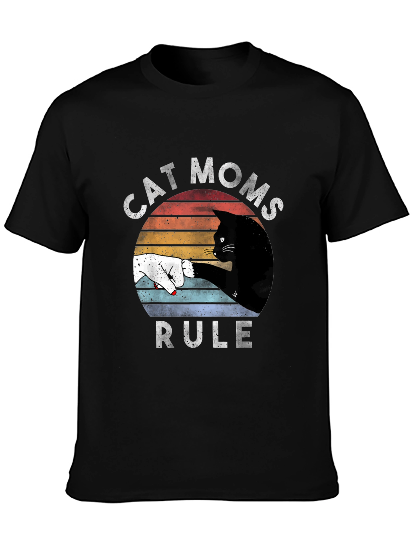Cat Moms Rule Graphic Tee