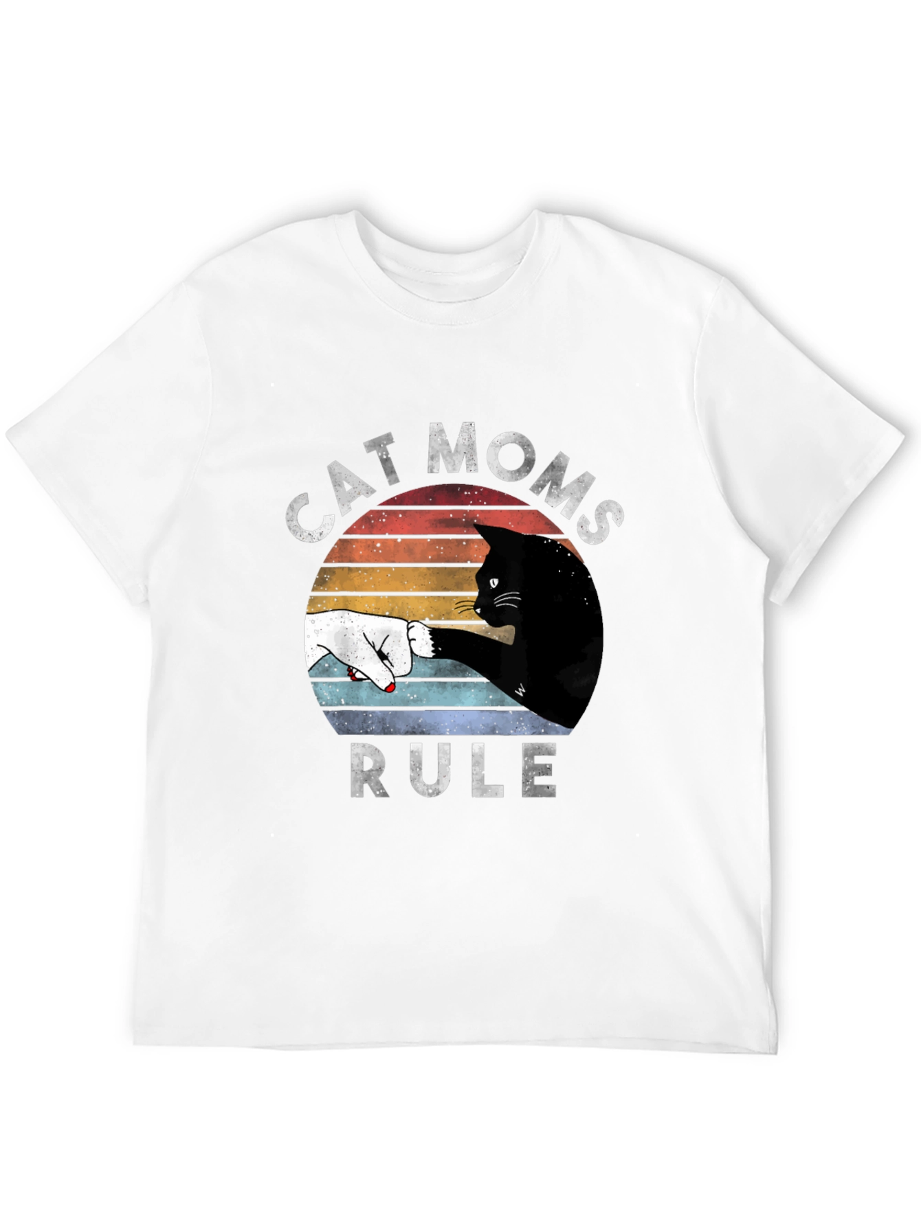 Cat Moms Rule Graphic Tee