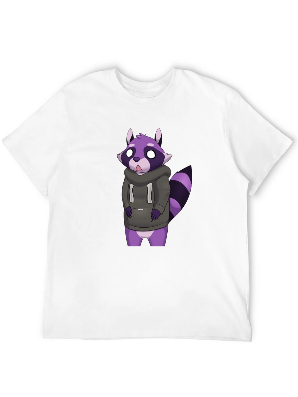 Raccoon Hoodie T-Shirt - Fun Cartoon Graphic Tee