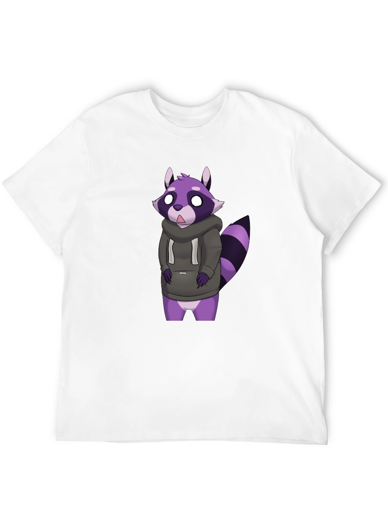 Raccoon Hoodie T-Shirt - Fun Cartoon Graphic Tee