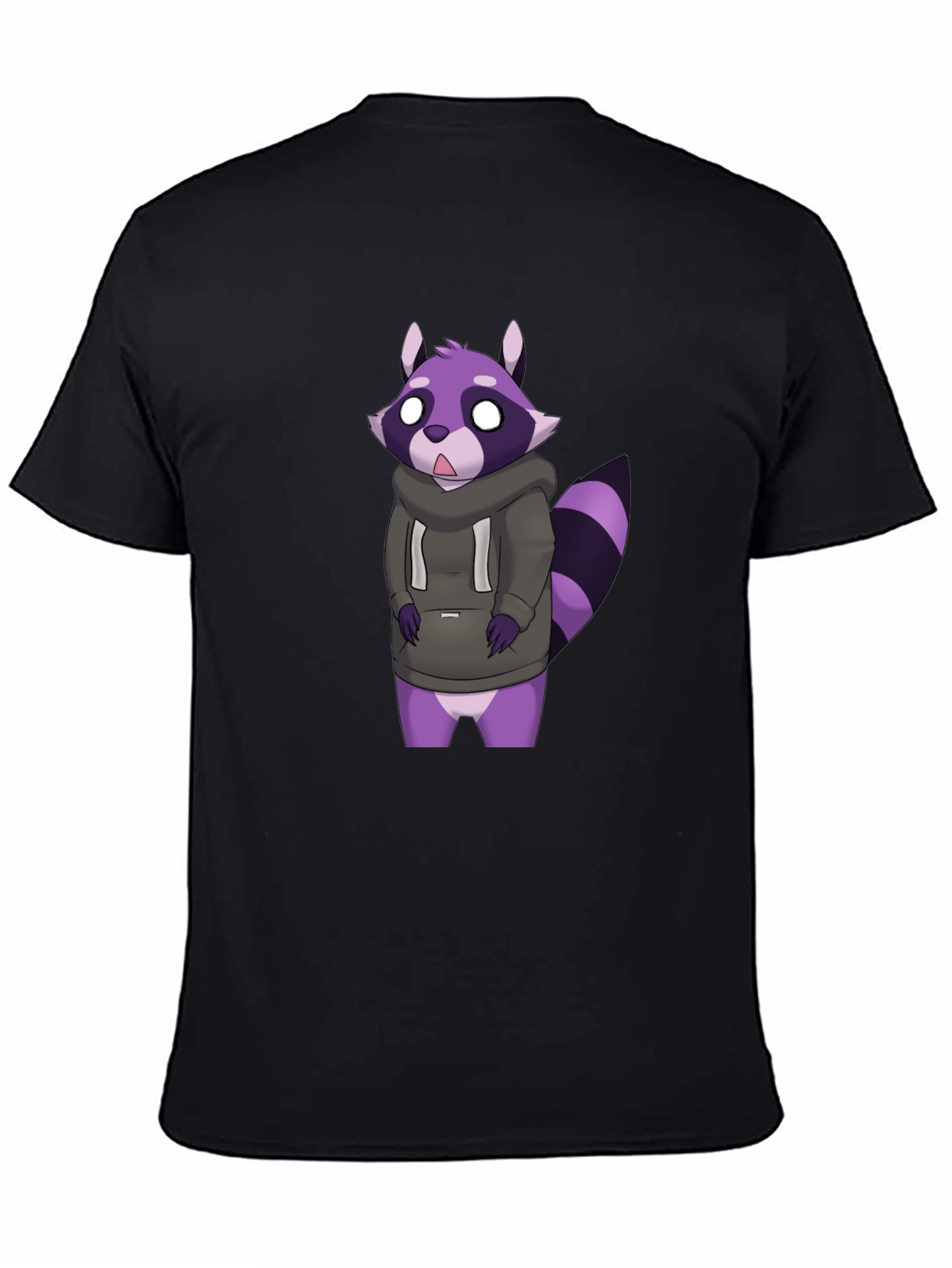 Raccoon Hoodie T-Shirt - Fun Cartoon Graphic Tee