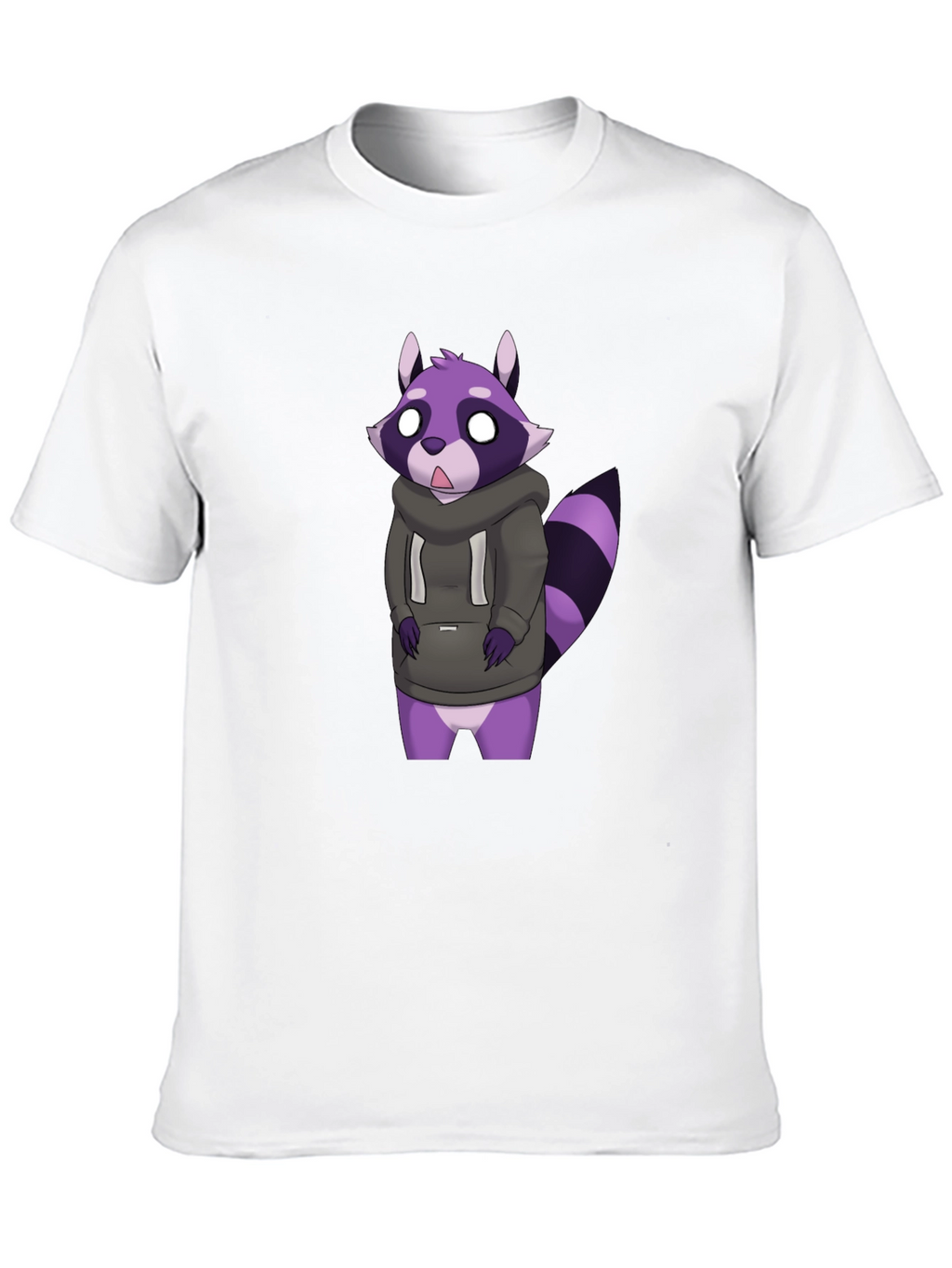 Raccoon Hoodie T-Shirt - Fun Cartoon Graphic Tee