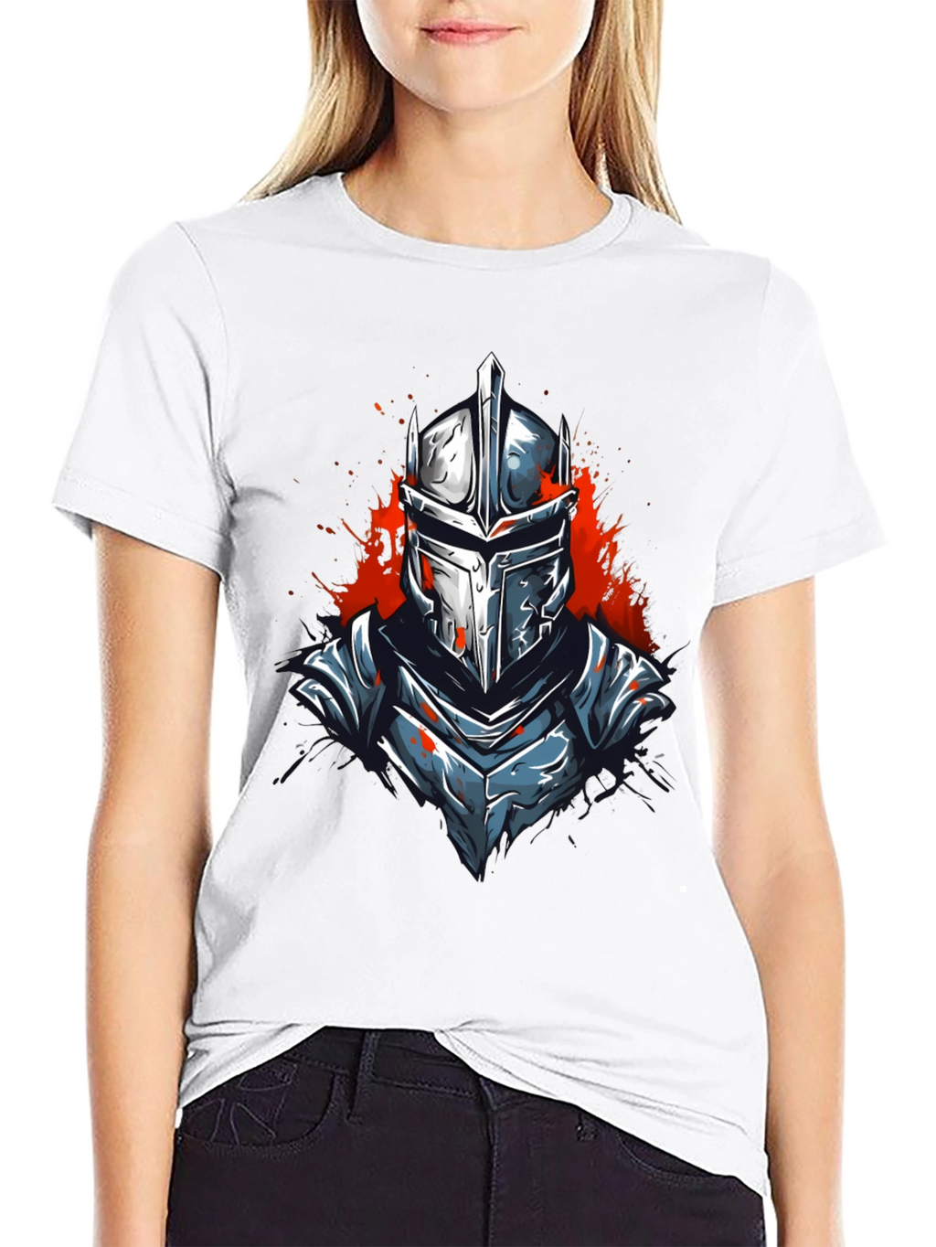 Warrior Knight Graphic Tee - Black