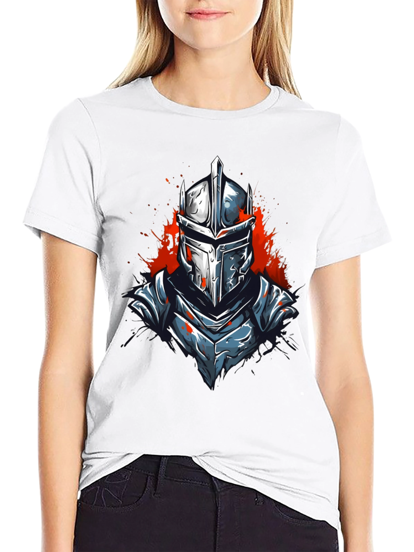 Warrior Knight Graphic Tee - Black