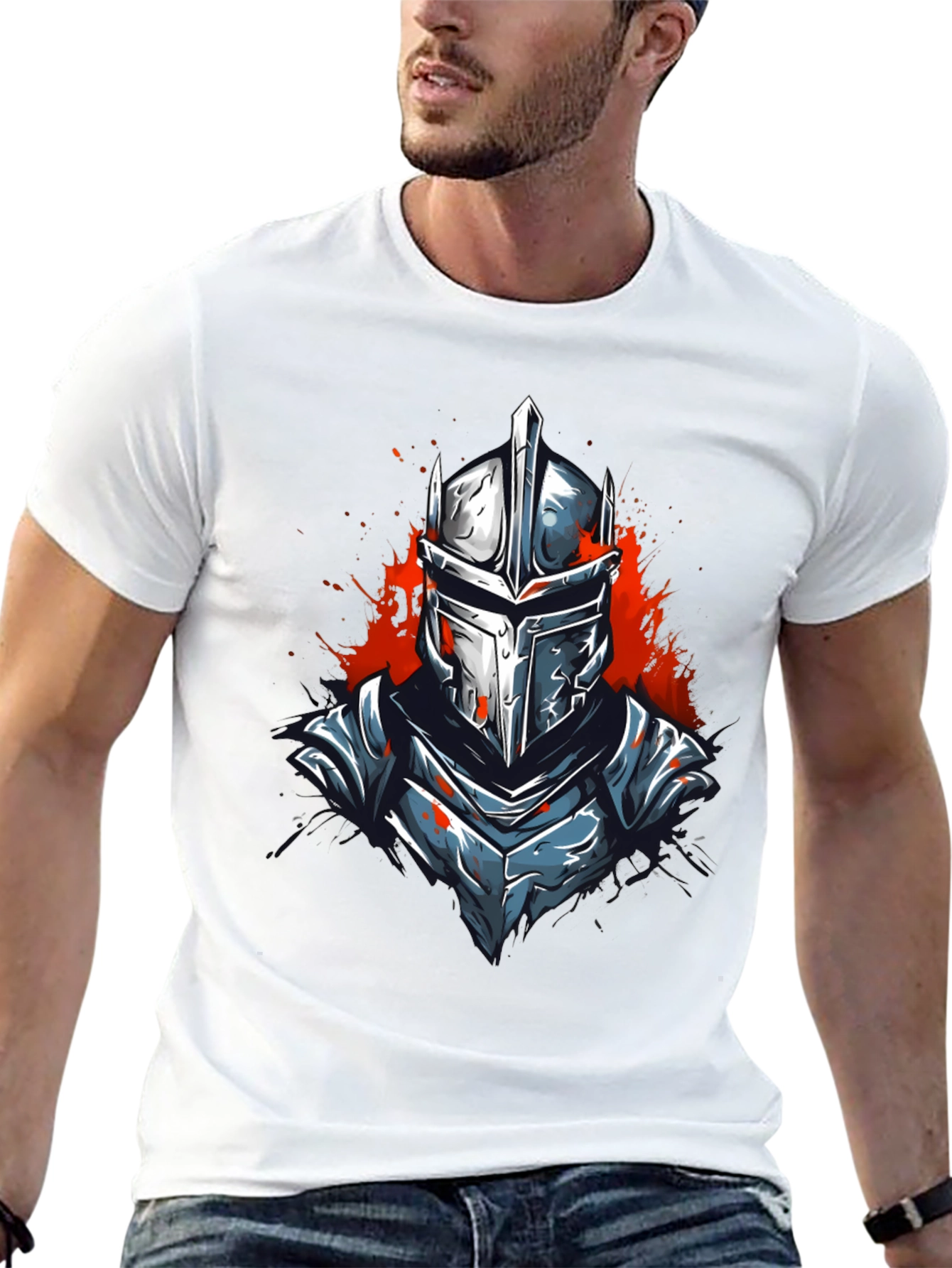 Warrior Knight Graphic Tee - Black