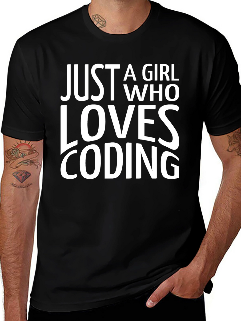 Just A Girl Who Loves Coding T-Shirt