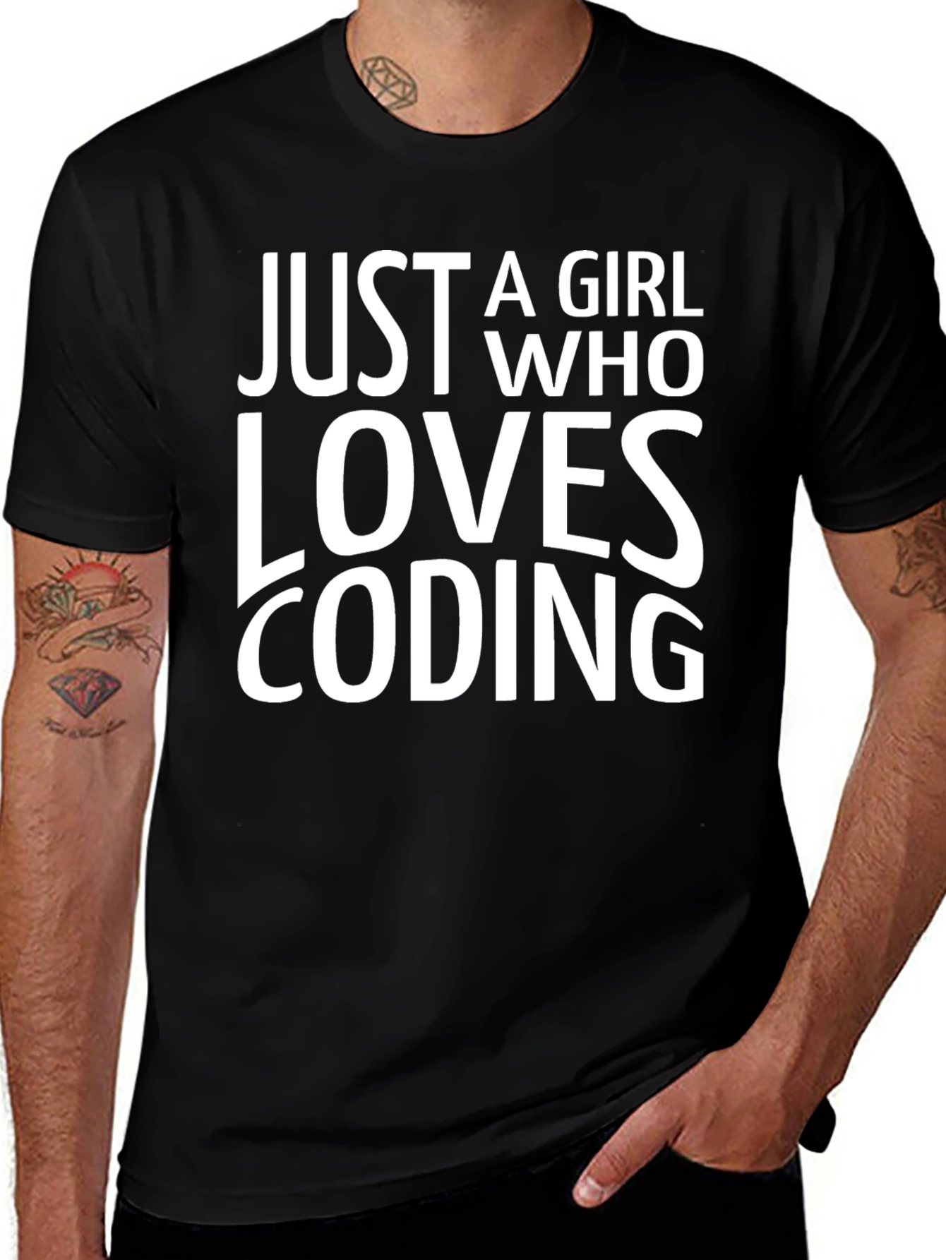 Just A Girl Who Loves Coding T-Shirt