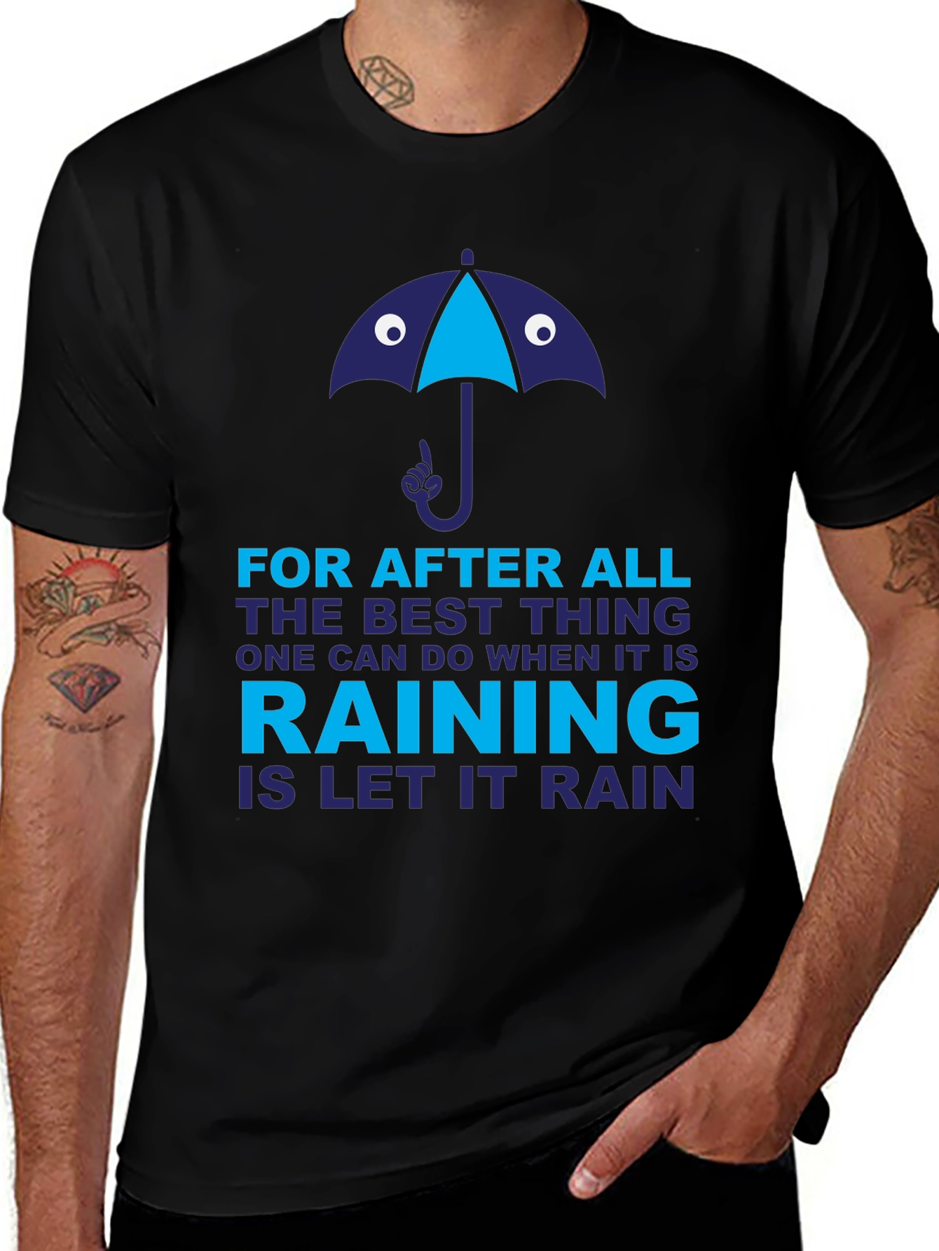 Rainy Day Humor T-Shirt - Let It Rain Graphic Tee
