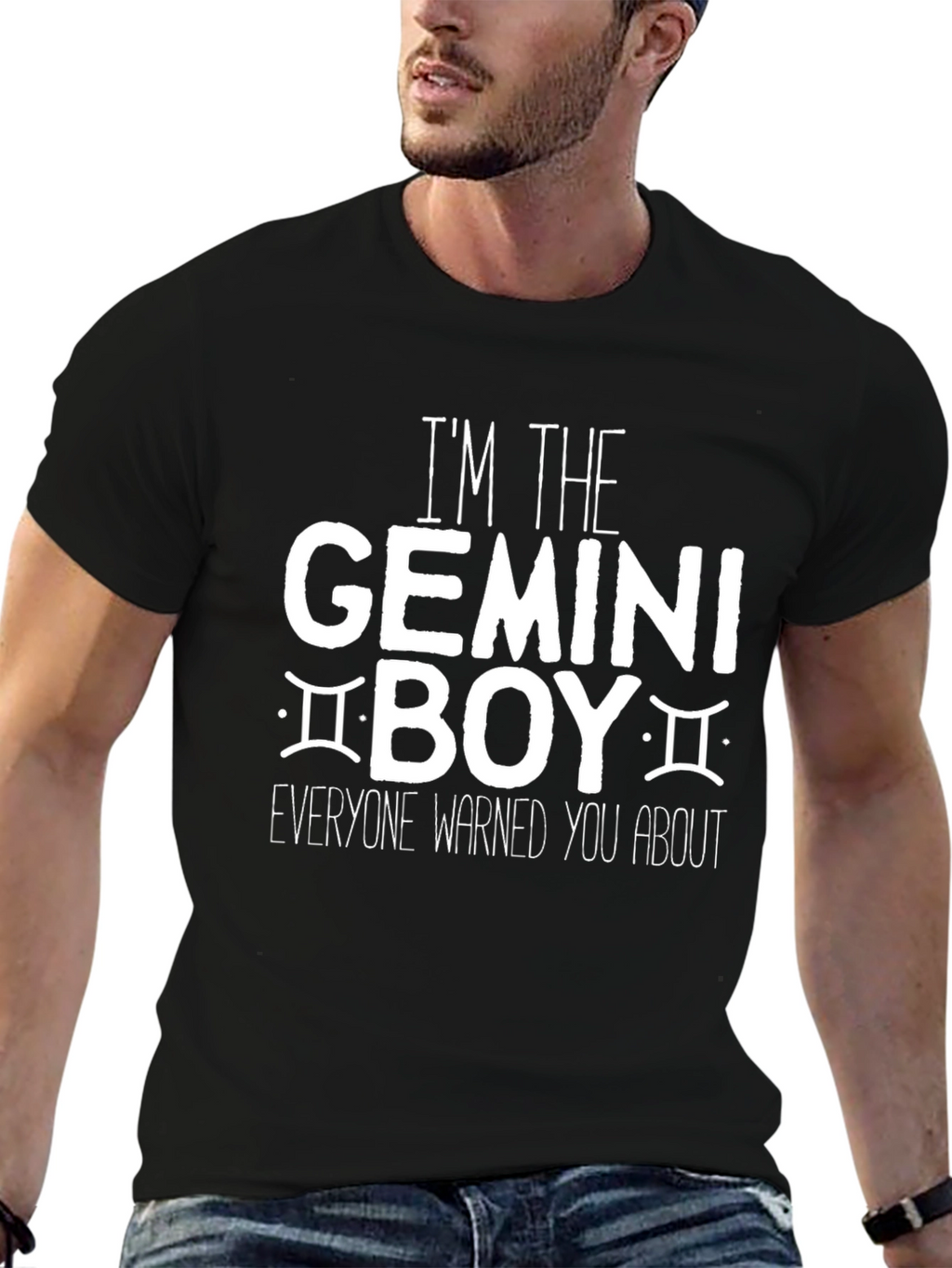 Gemini Boy Graphic Tee - Zodiac Sign Shirt