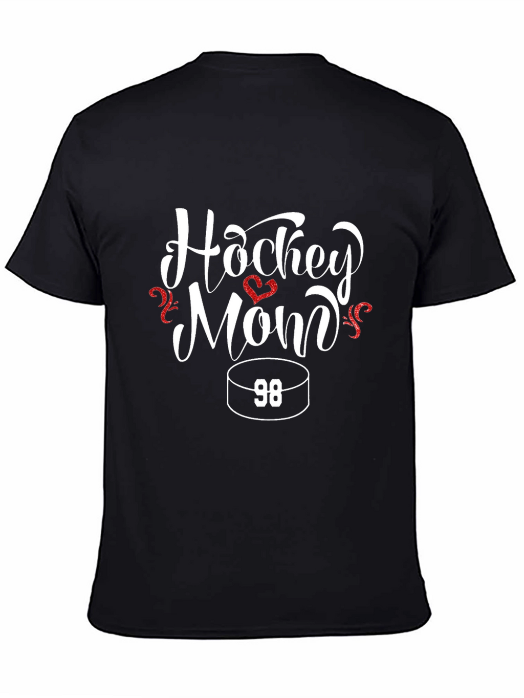 Hockey Mom Black T-Shirt - Number 98
