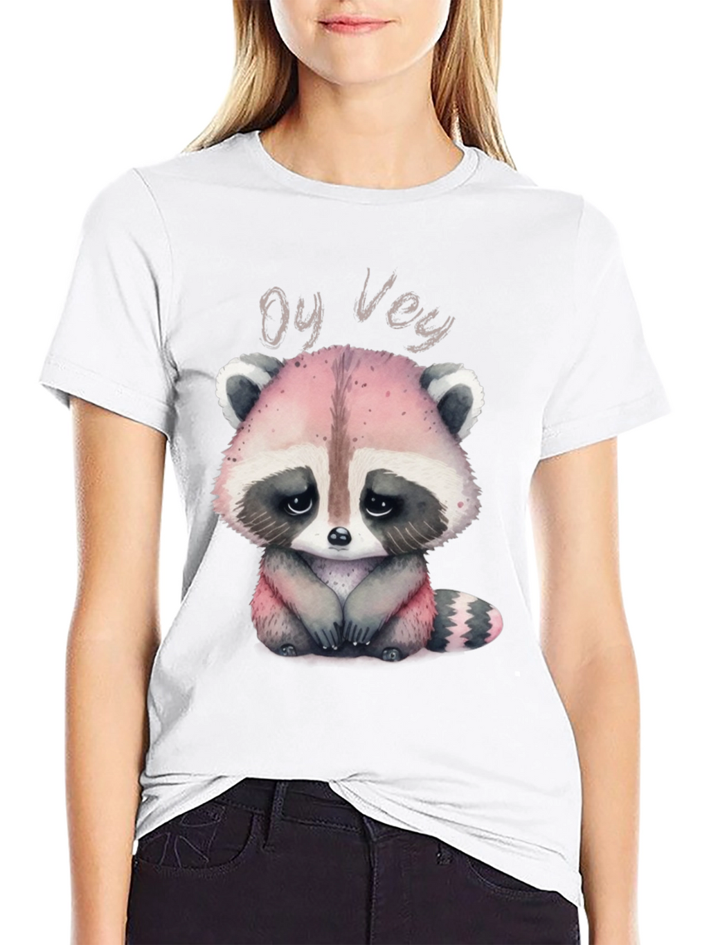 Oy Vey Raccoon T-Shirt - Cute Animal Graphic Tee