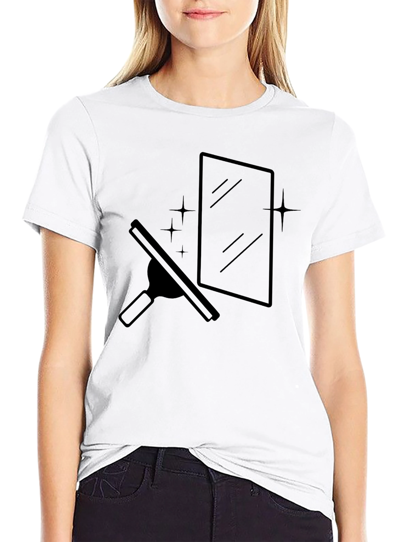 Clean Window Graphic Tee - Black T-Shirt