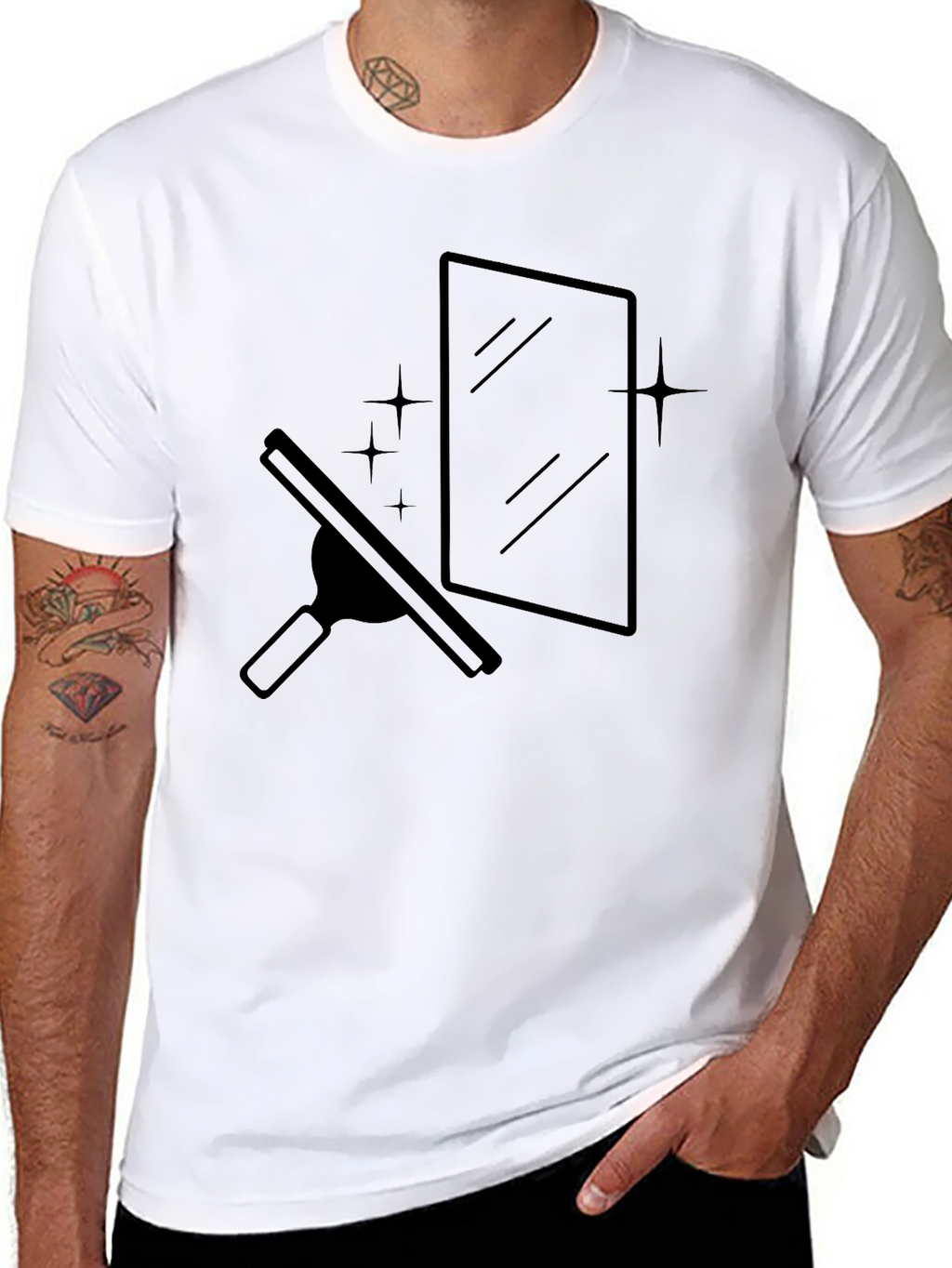 Clean Window Graphic Tee - Black T-Shirt
