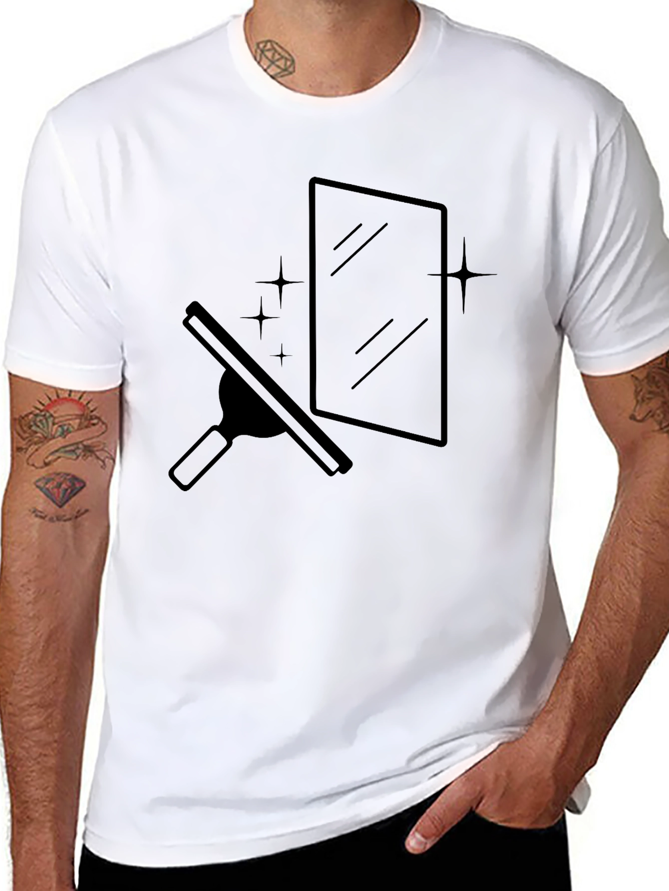 Clean Window Graphic Tee - Black T-Shirt