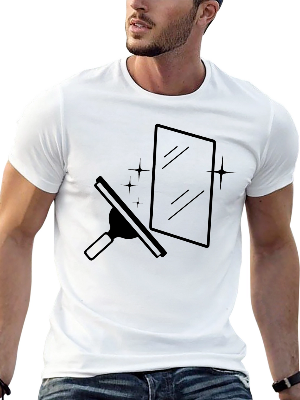 Clean Window Graphic Tee - Black T-Shirt