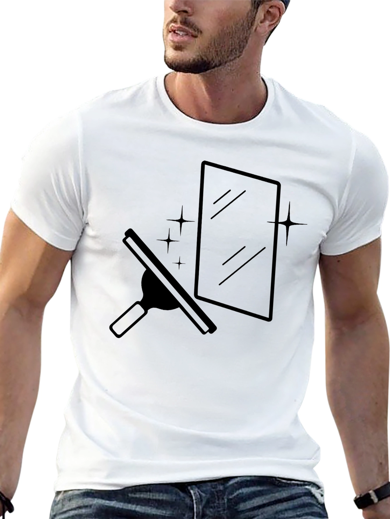 Clean Window Graphic Tee - Black T-Shirt