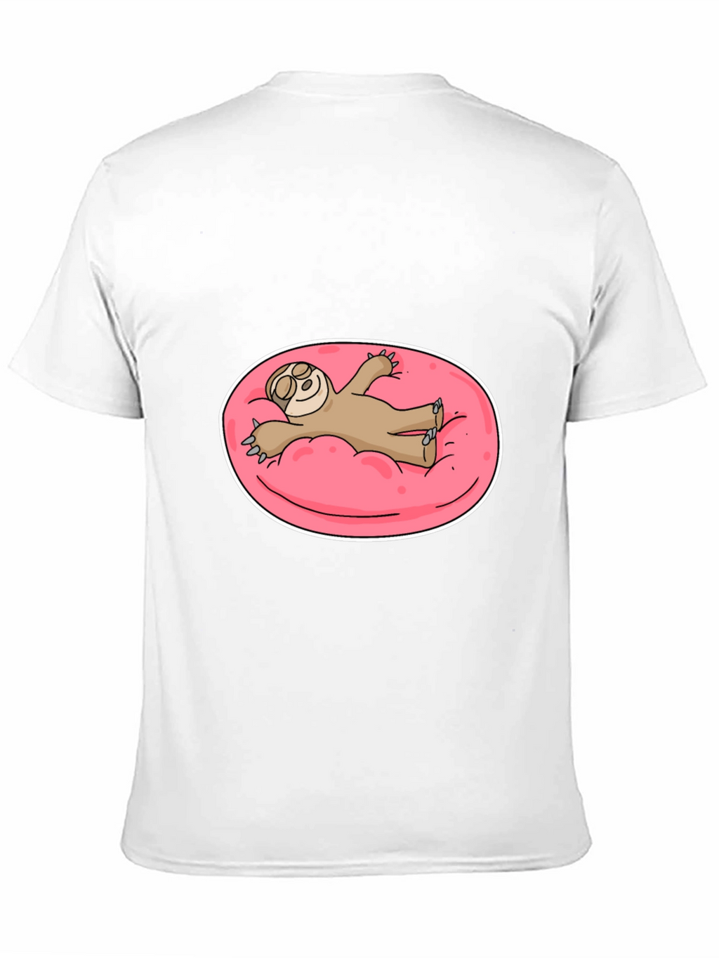Sloth on Pink Float T-Shirt