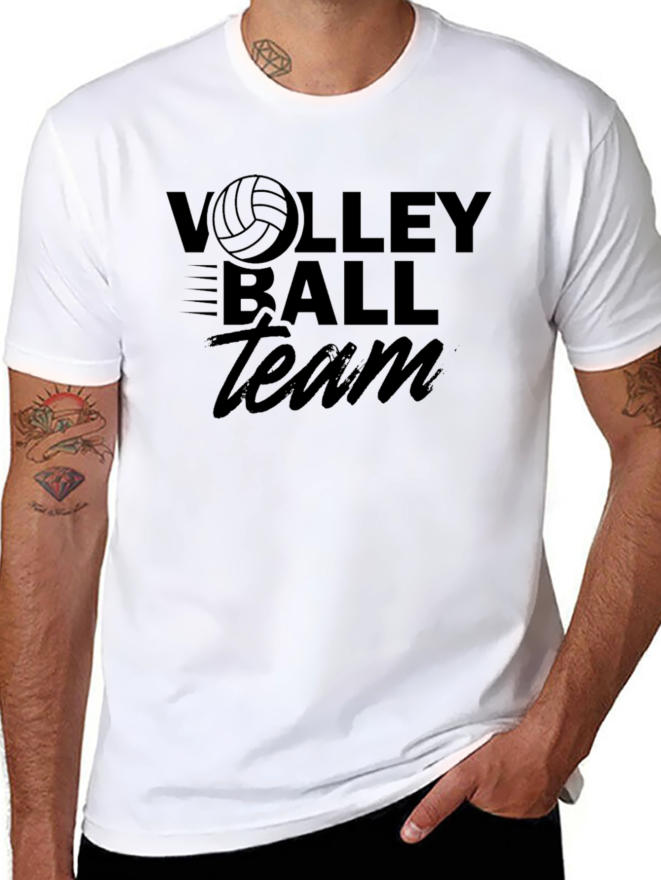 Volleyball Team Graphic Tee - Black Unisex T-Shirt