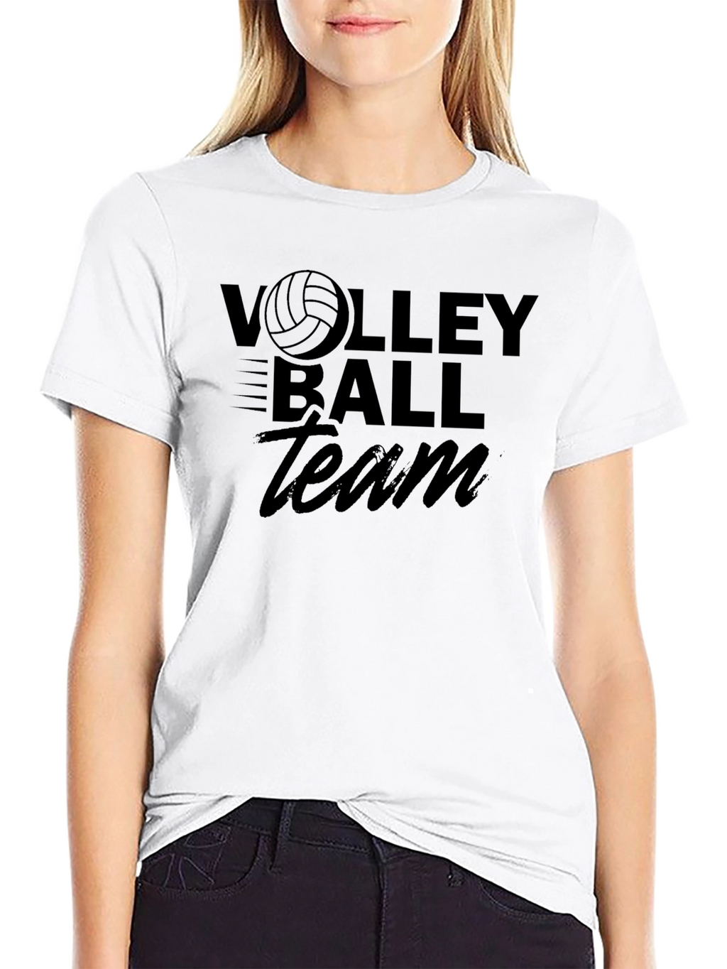 Volleyball Team Graphic Tee - Black Unisex T-Shirt