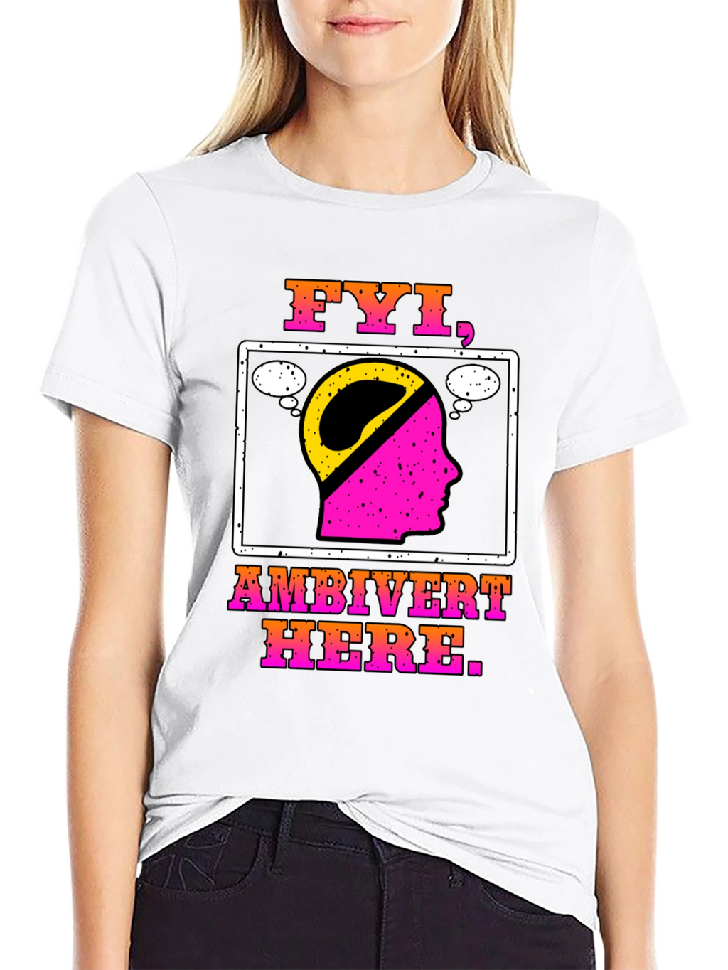 FYI Ambivert Here T-Shirt - Introvert Extrovert Balanced Tee