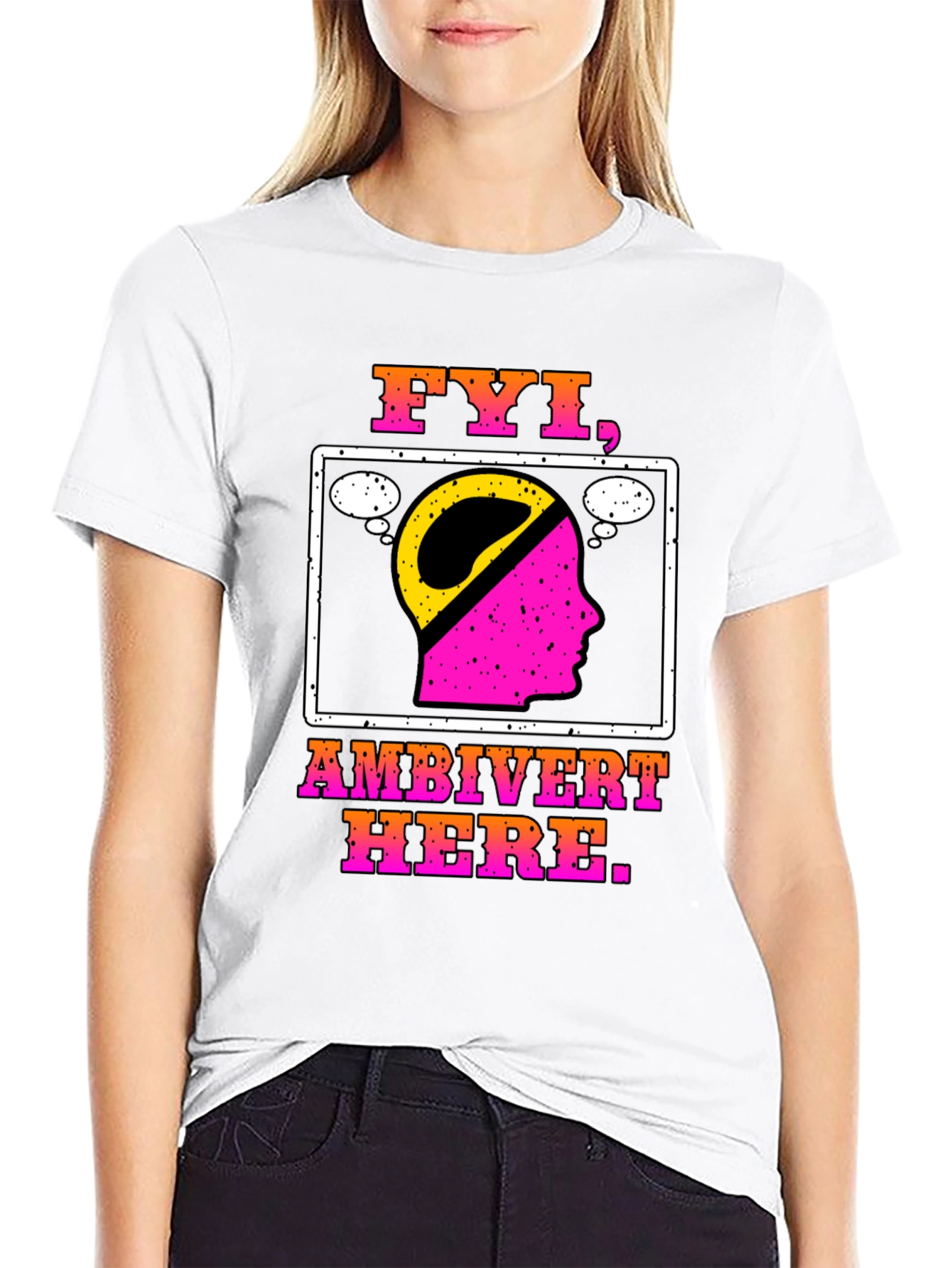 FYI Ambivert Here T-Shirt - Introvert Extrovert Balanced Tee