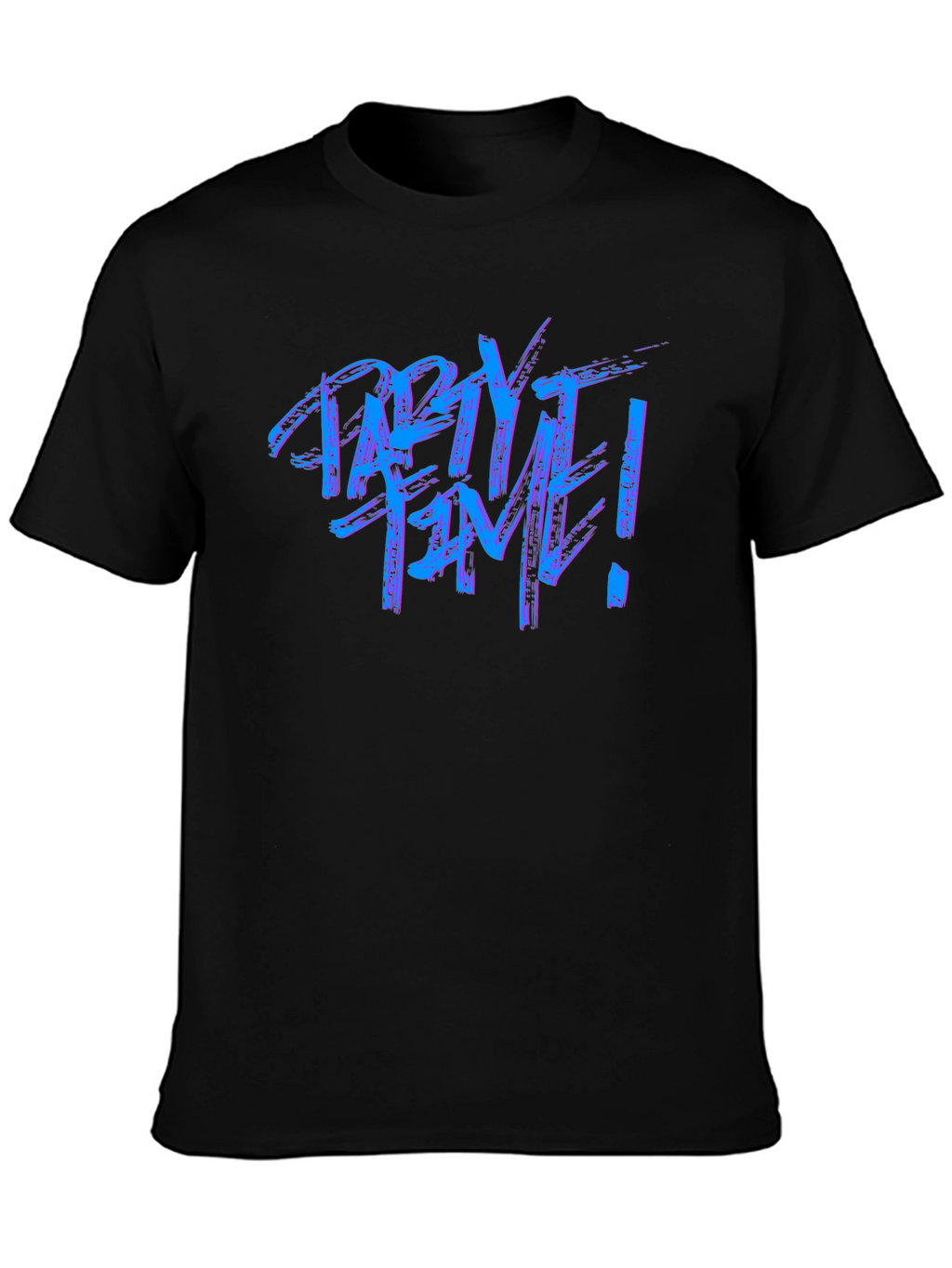 Party Time Graphic Tee - Black Crew Neck