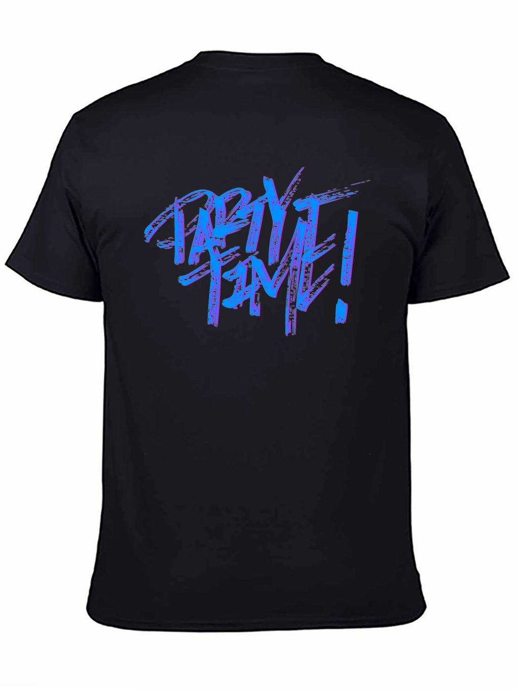 Party Time Graphic Tee - Black Crew Neck
