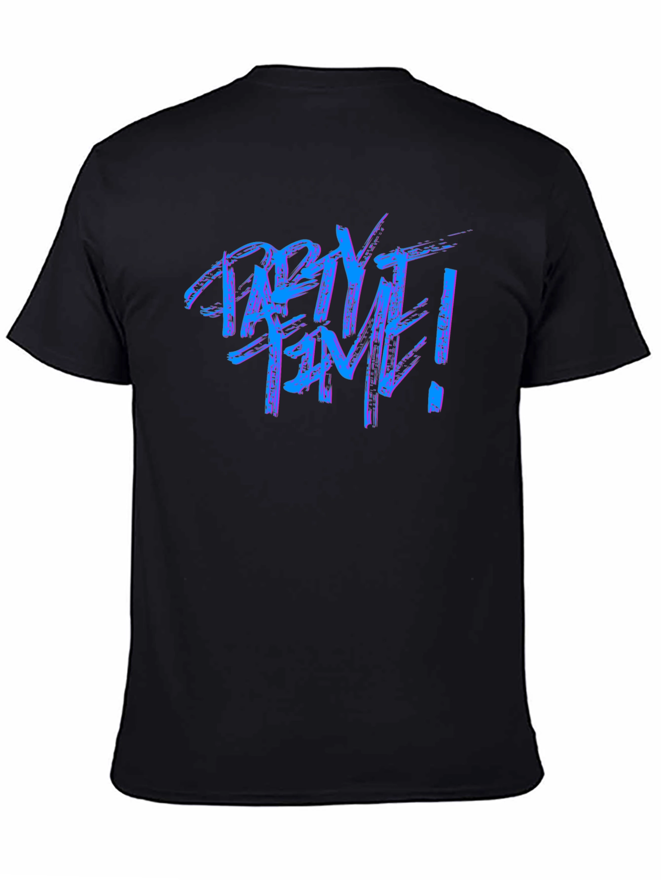 Party Time Graphic Tee - Black Crew Neck