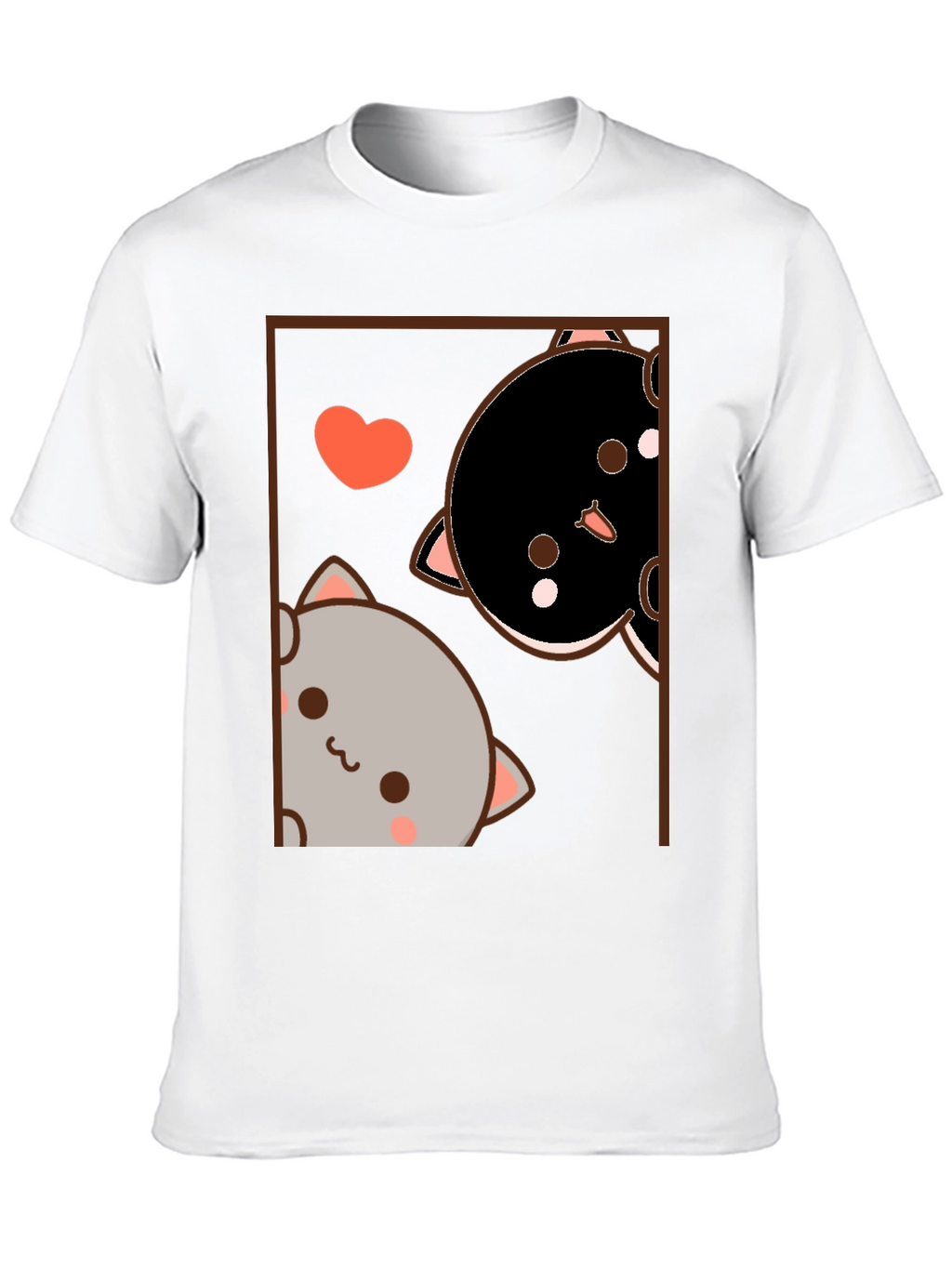 Cute Cats Graphic Black T-Shirt