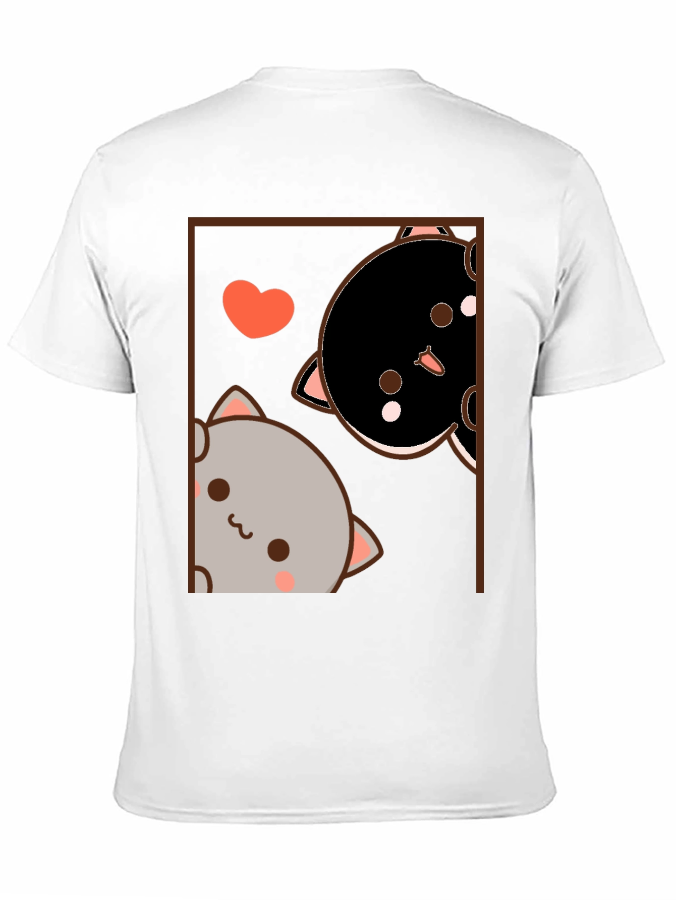 Cute Cats Graphic Black T-Shirt