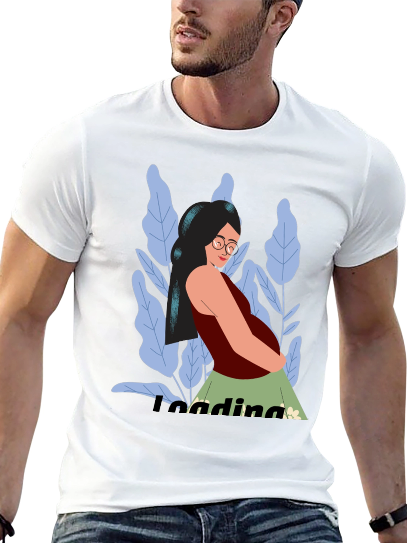 Stylish Loading Graphic Print T-Shirt