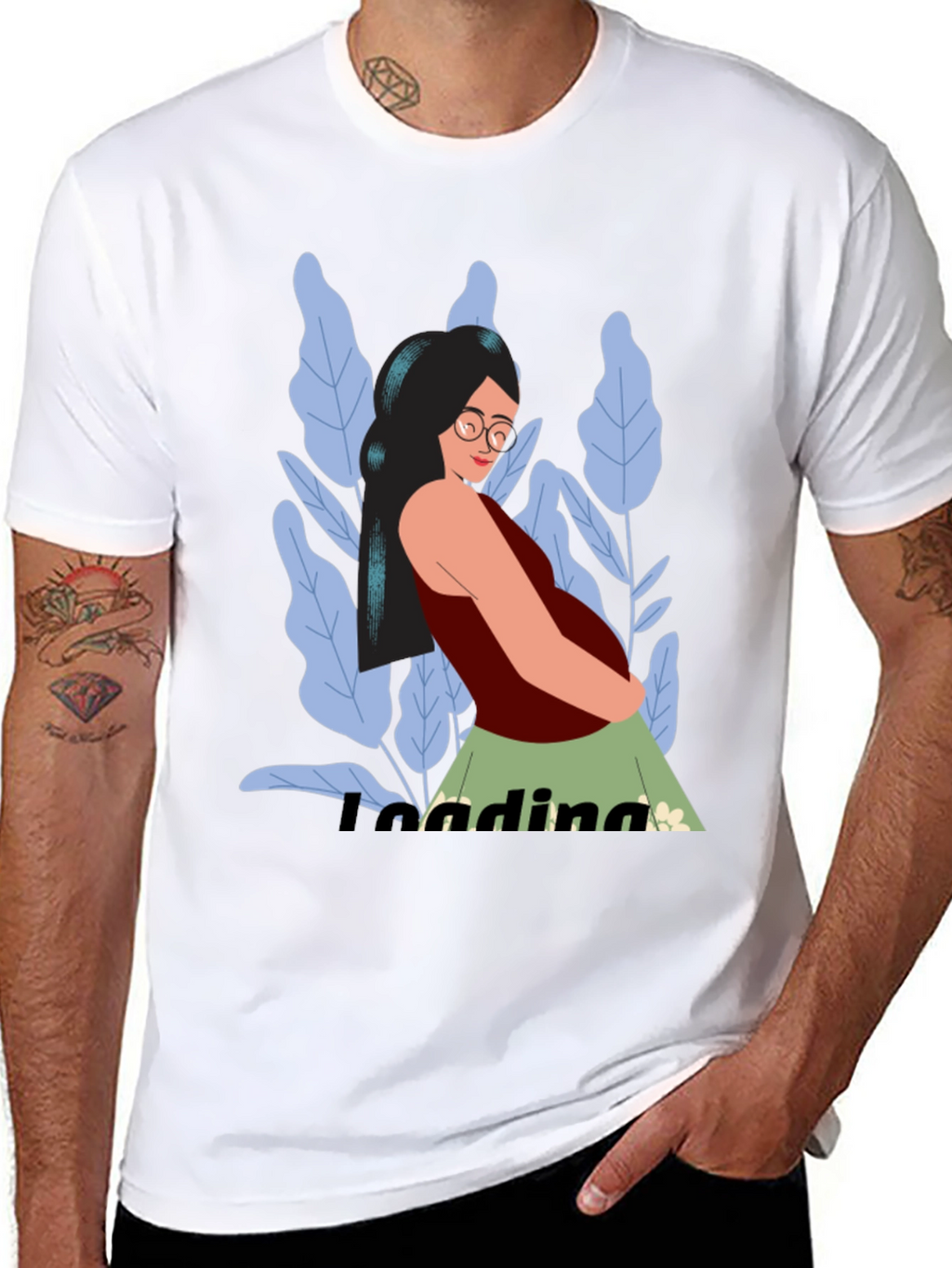 Stylish Loading Graphic Print T-Shirt