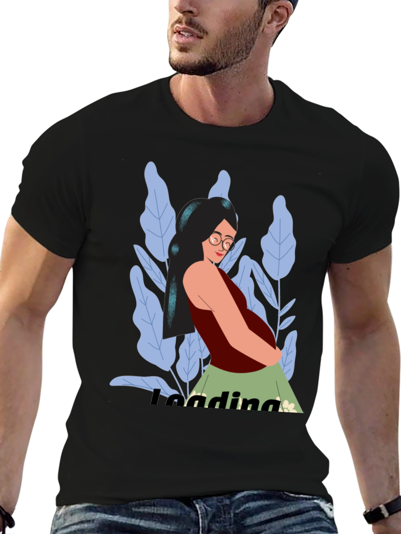 Stylish Loading Graphic Print T-Shirt