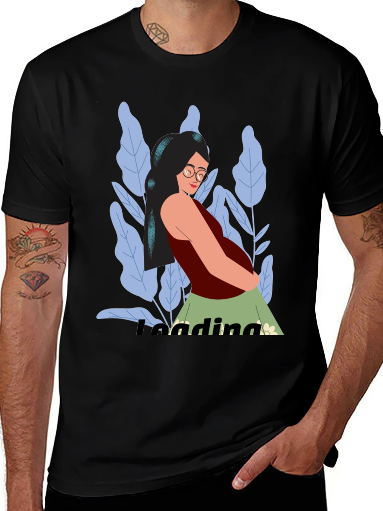 Stylish Loading Graphic Print T-Shirt