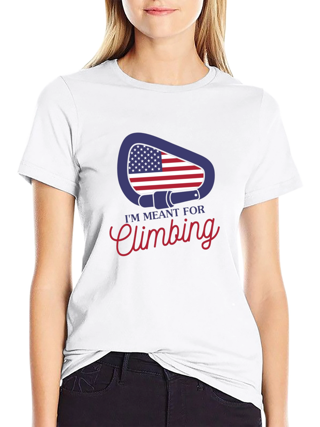 Climbing T-Shirt - USA Carabiner Design