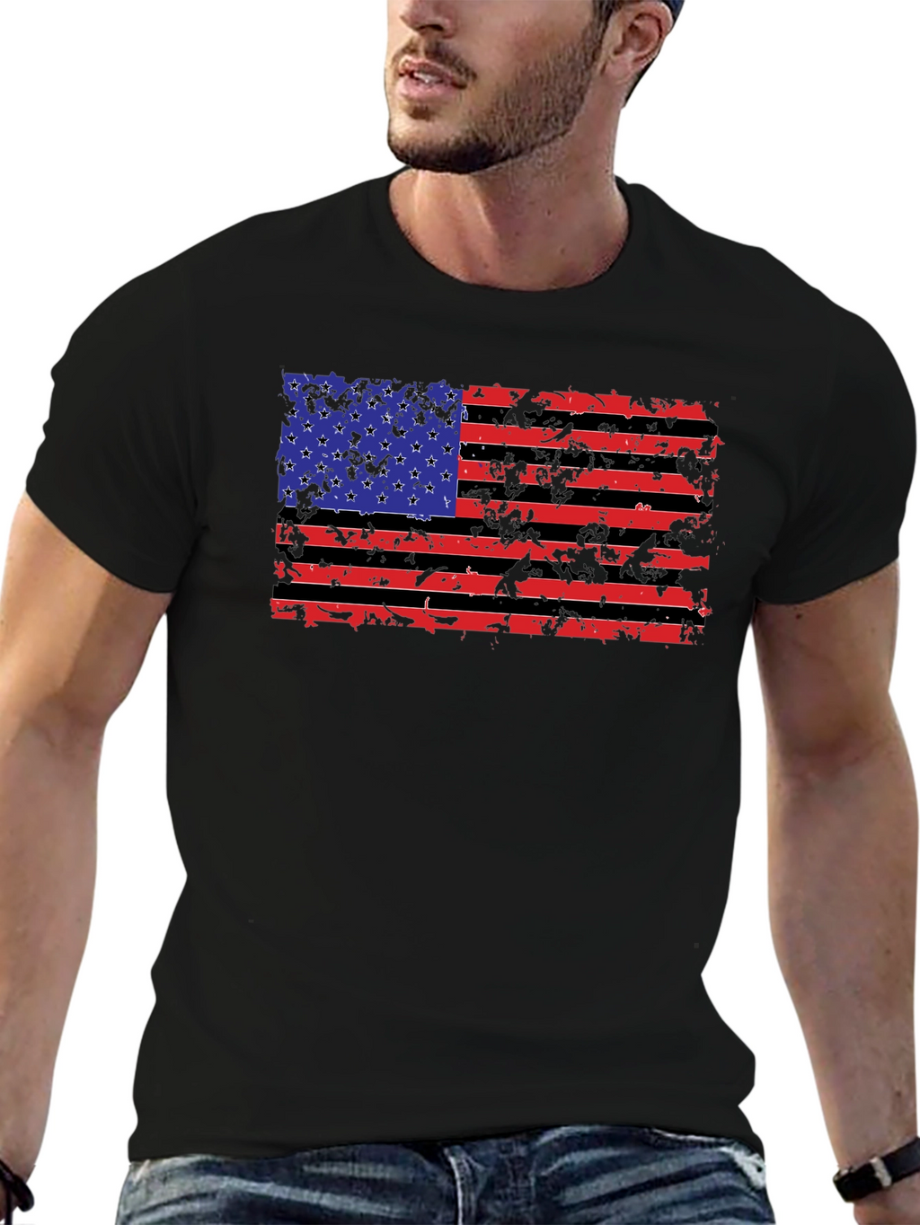 American Flag Graphic T-Shirt