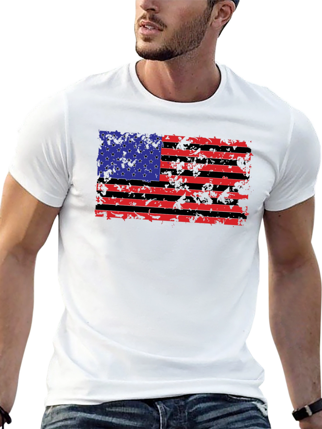 American Flag Graphic T-Shirt