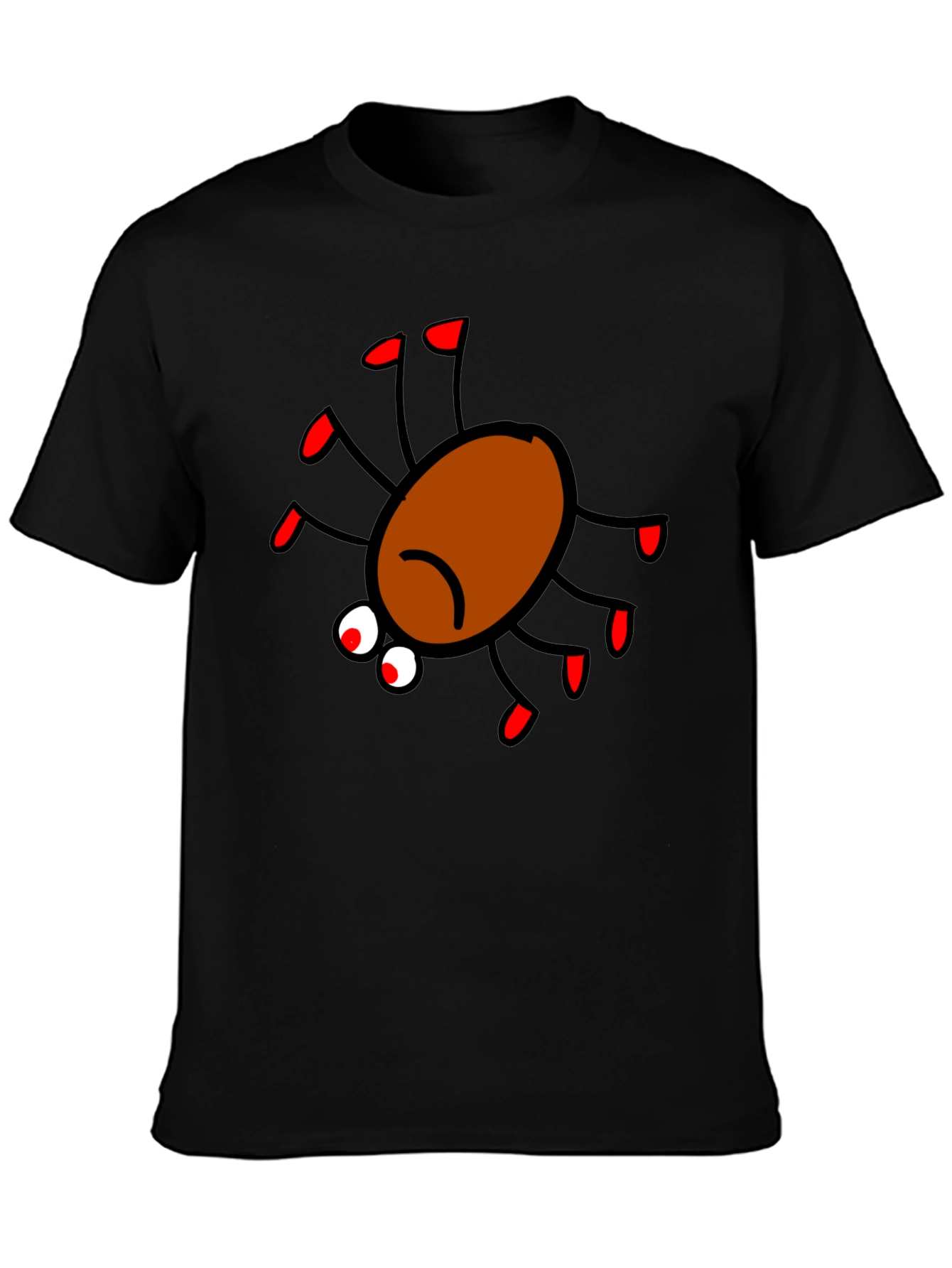 Spider Graphic Tee - Black Short Sleeve Crew Neck