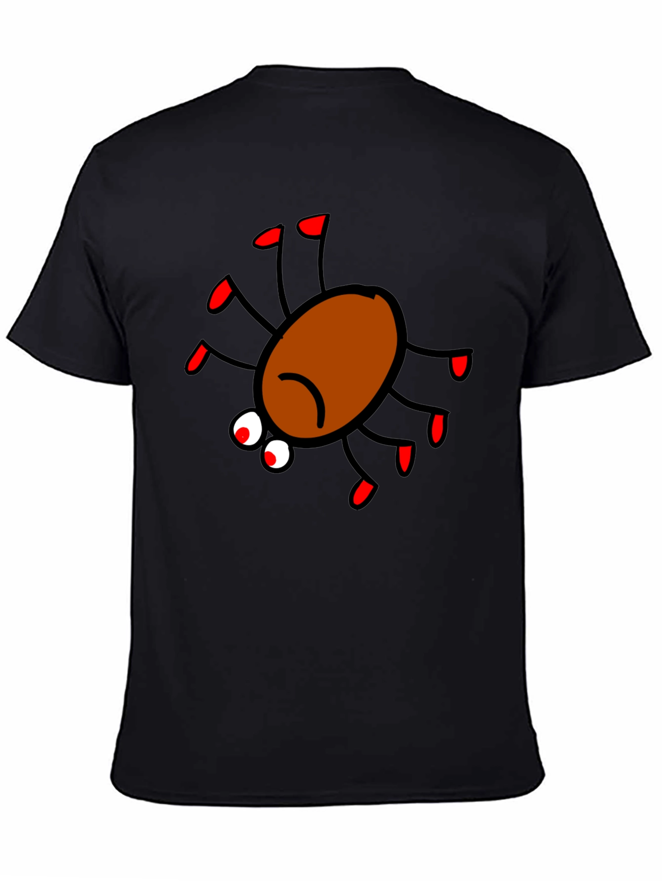 Spider Graphic Tee - Black Short Sleeve Crew Neck