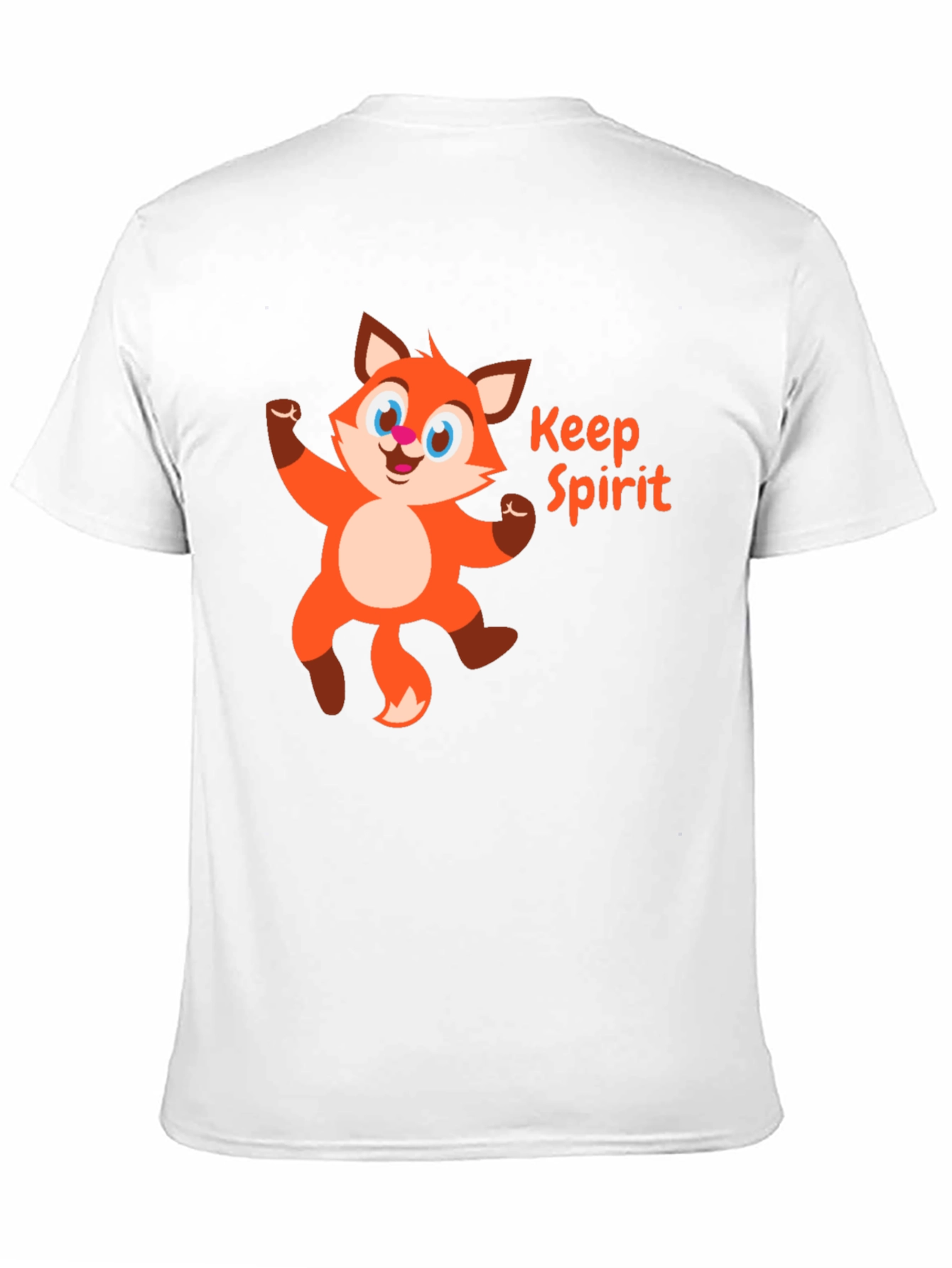 Keep Spirit Fox Graphic Tee - Black Cotton T-Shirt