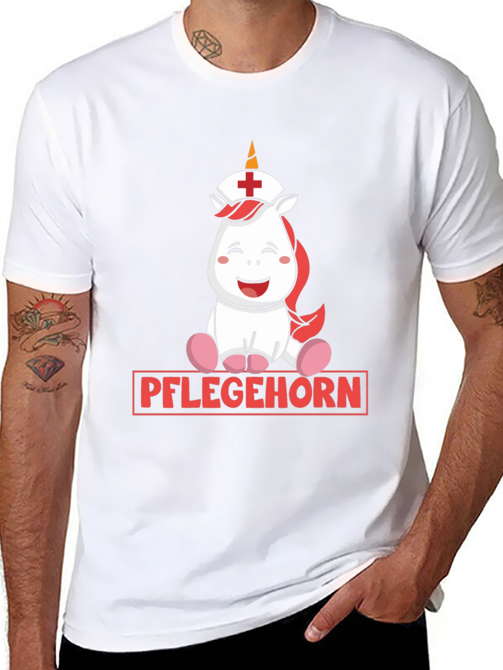 Pflegehorn Nurse Unicorn Graphic T-Shirt