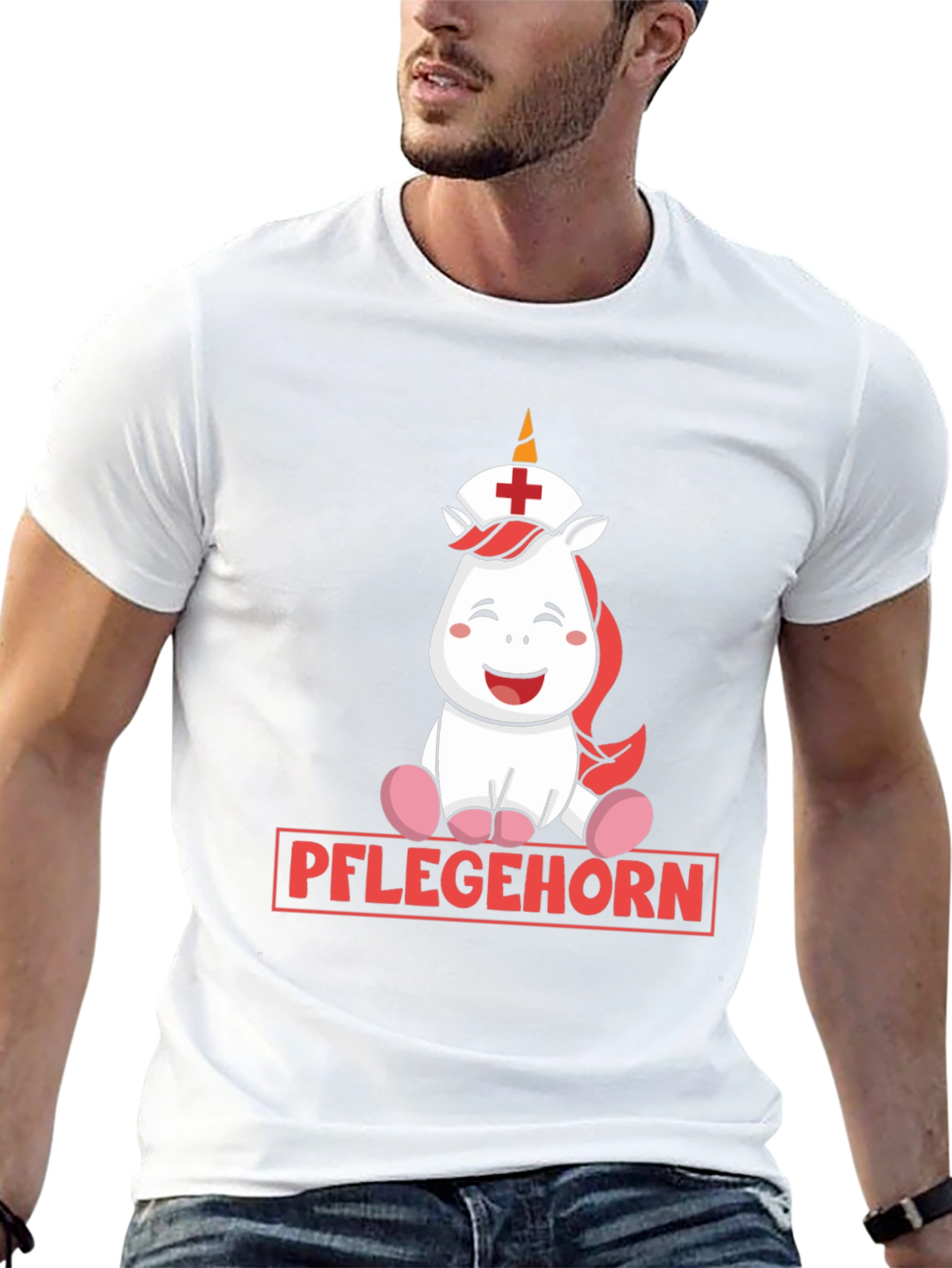 Pflegehorn Nurse Unicorn Graphic T-Shirt