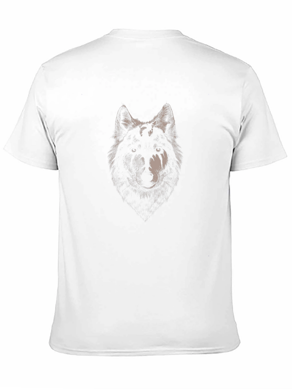 Wolf Graphic Print T-Shirt - Black